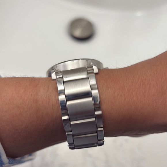 DKNY Silver Watch with Mother of Pearl Dial - Picture 3 of 4